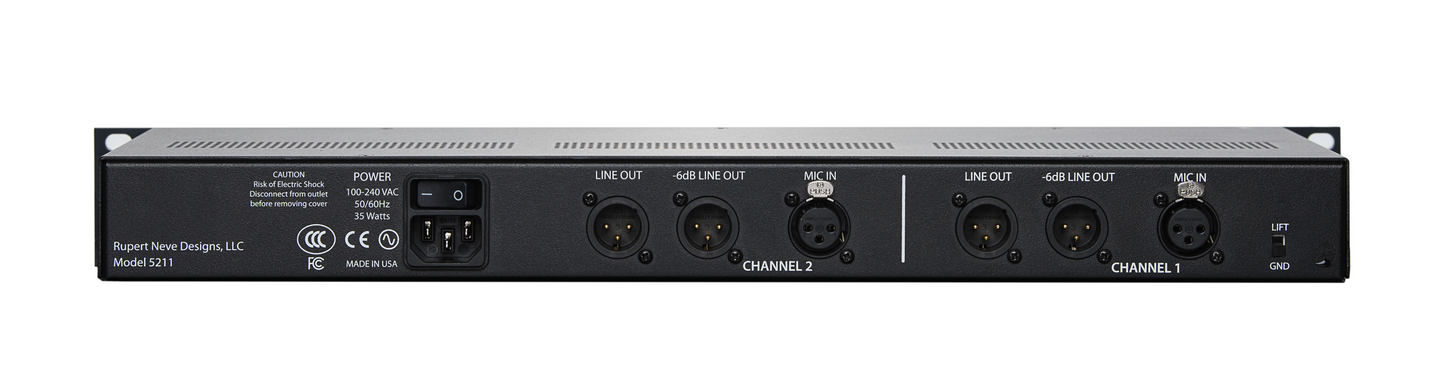 Rupert Neve Designs 5211 2-Channel Mic Pre