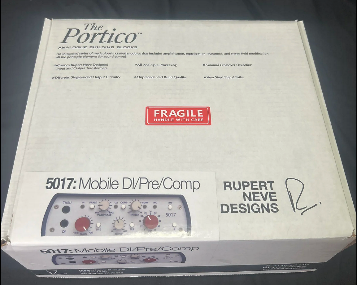 Rupert Neve Designs Portico 5017 Desktop Mobile Mic Pre - DI - Compressor