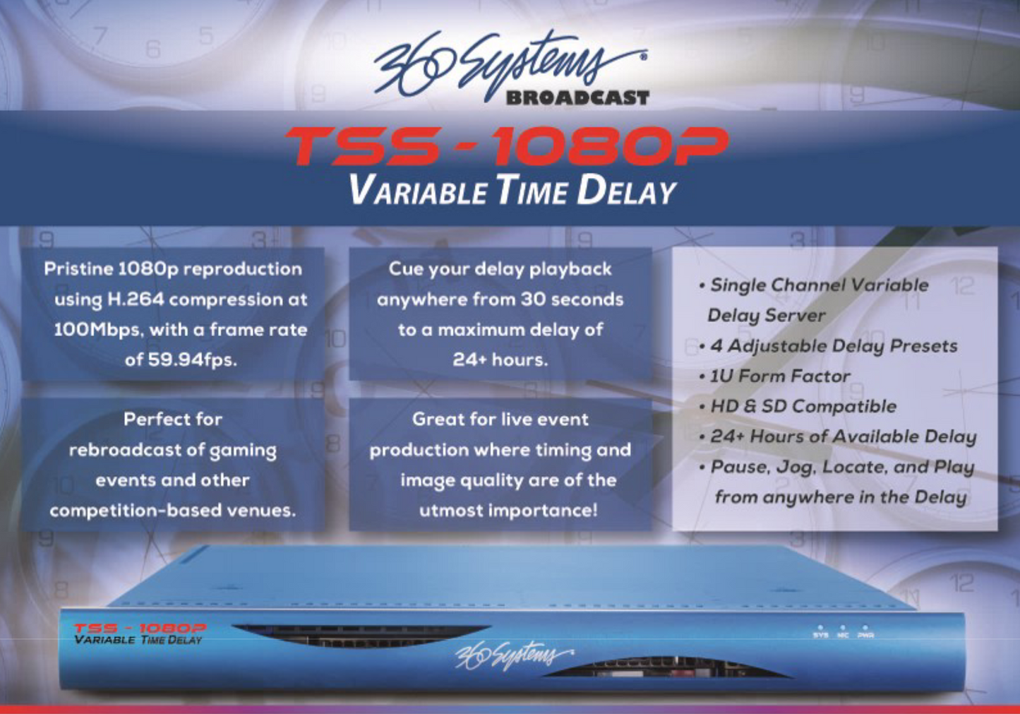 360 Systems TSS-1080P Variable Time Delay