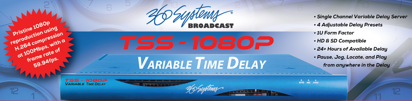 360 Systems TSS-1080P Variable Time Delay