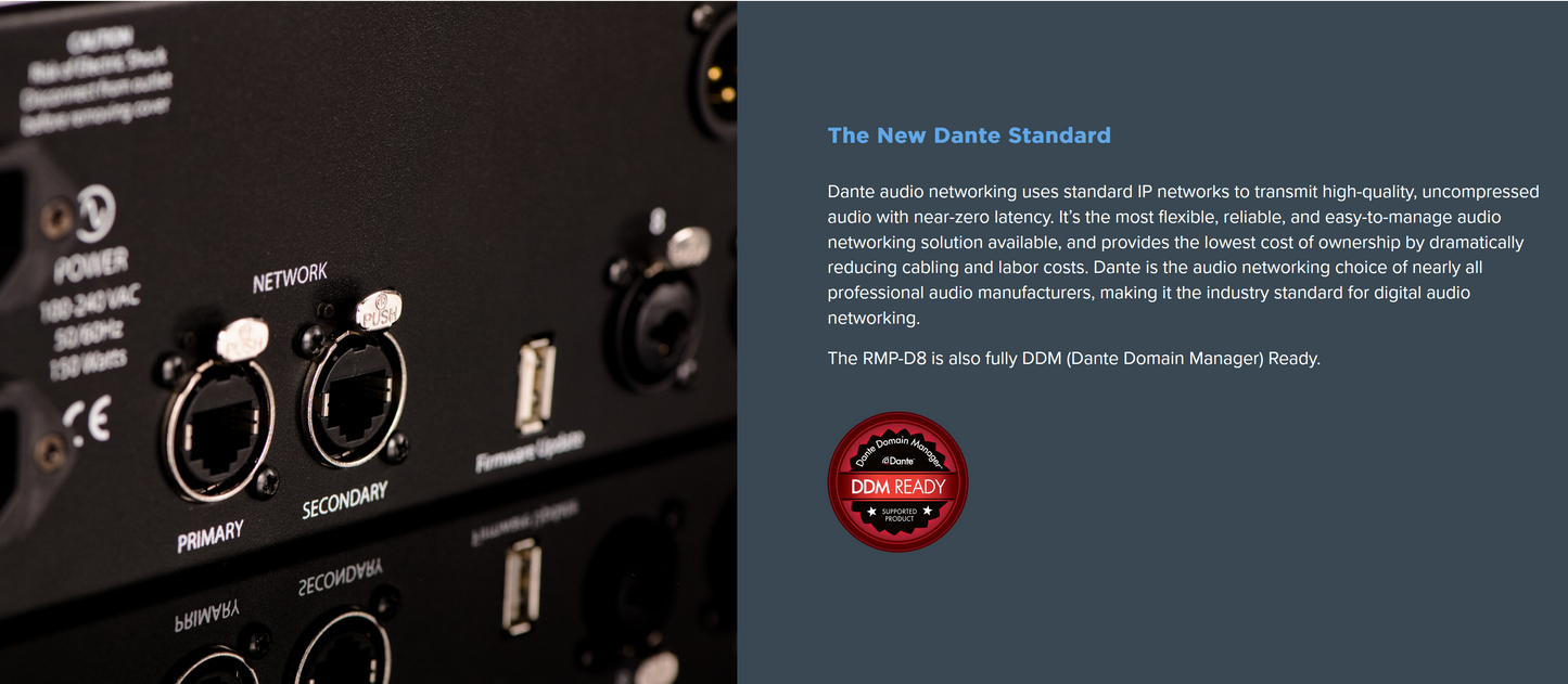 Rupert Neve Designs RMP-D8 8-Channel Class-A Remote Control Dante Mic Preamp