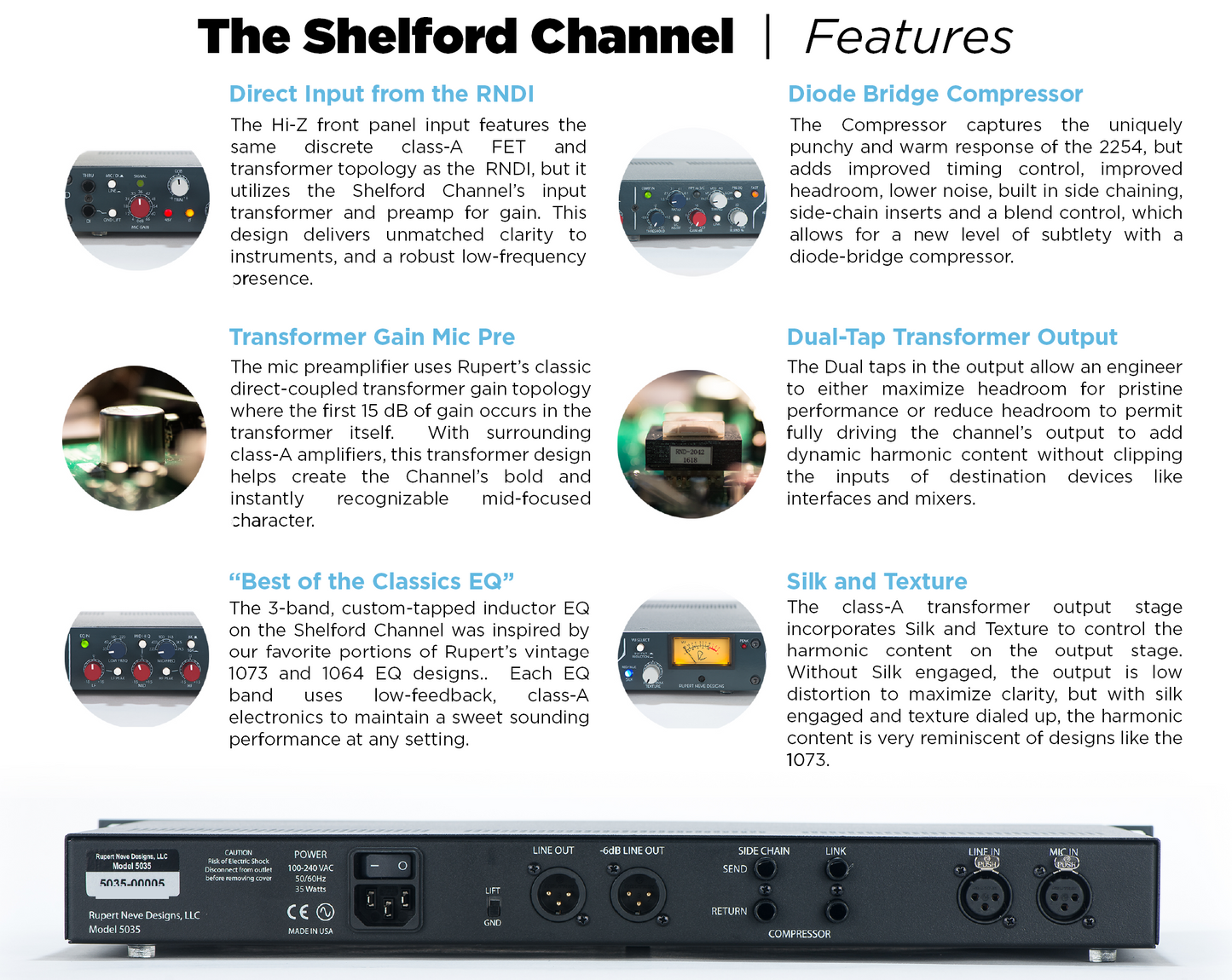 Rupert Neve Designs 5035 Shelford Channel Mic Pre - Inductor EQ - Compressor
