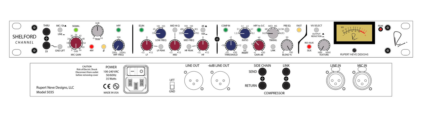 Rupert Neve Designs 5035 Shelford Channel Mic Pre - Inductor EQ - Compressor