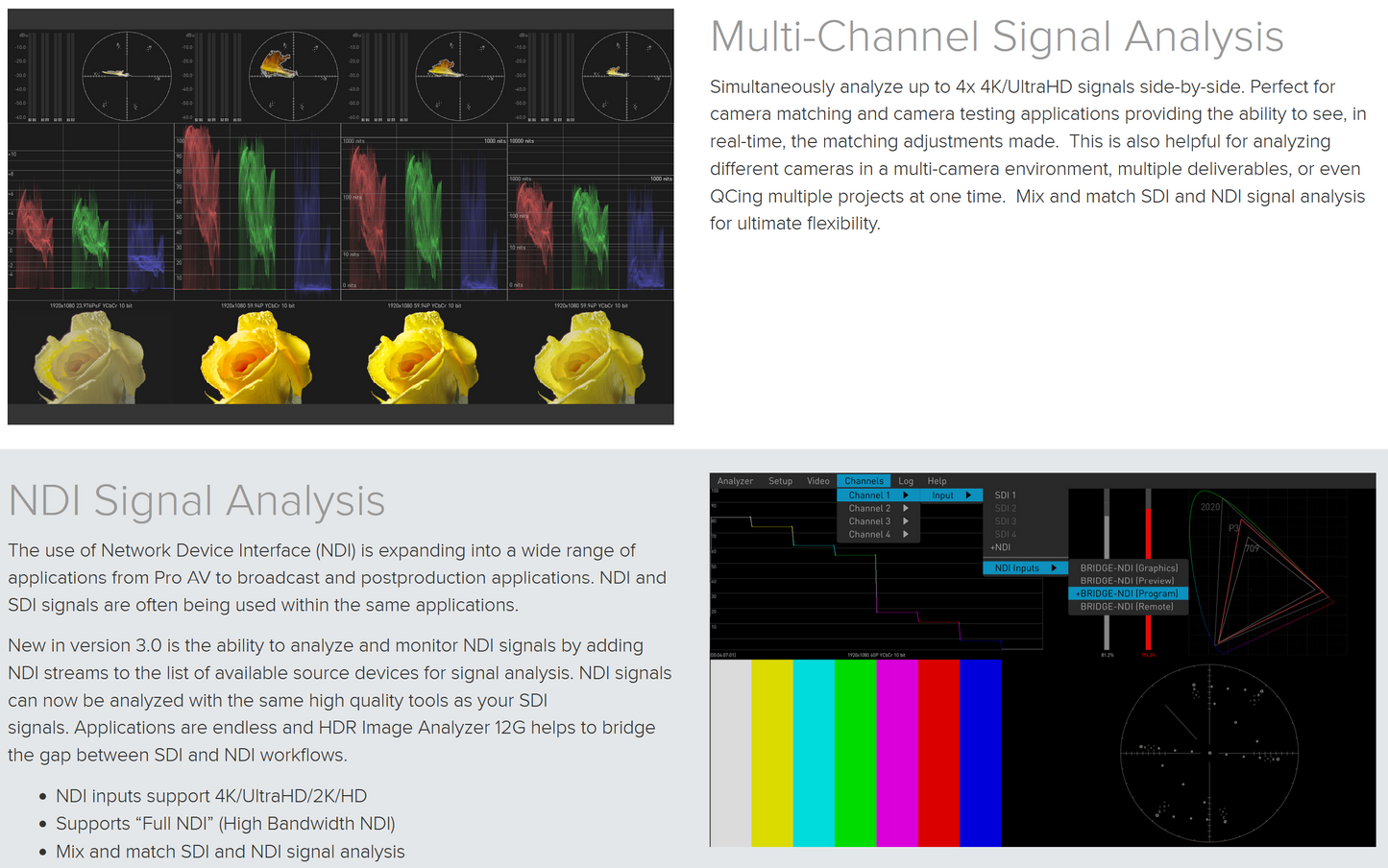 AJA HDR-IMGYZR-12G HDR Image Analyzer 12G