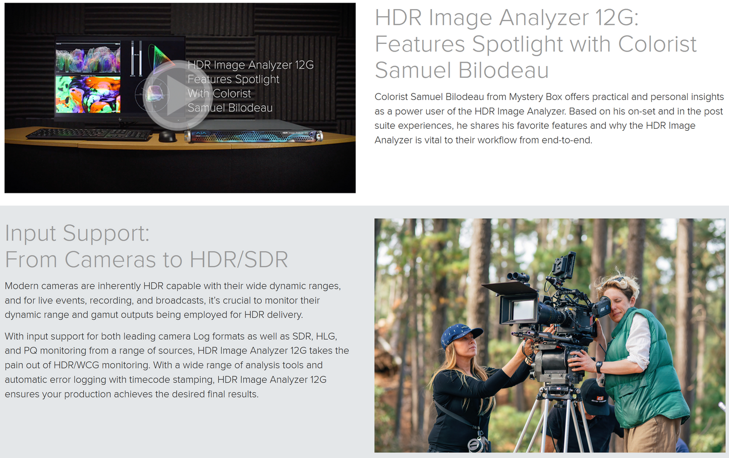AJA HDR-IMGYZR-12G HDR Image Analyzer 12G