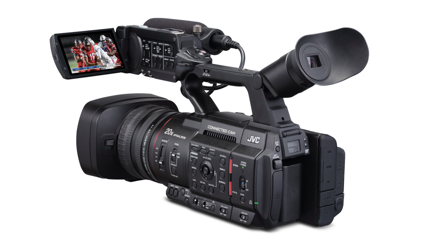 JVC GY-HC500SPCN NDI/HX Connected Cam Mini Studio Package with Score Overlay-Game Clock Graphics