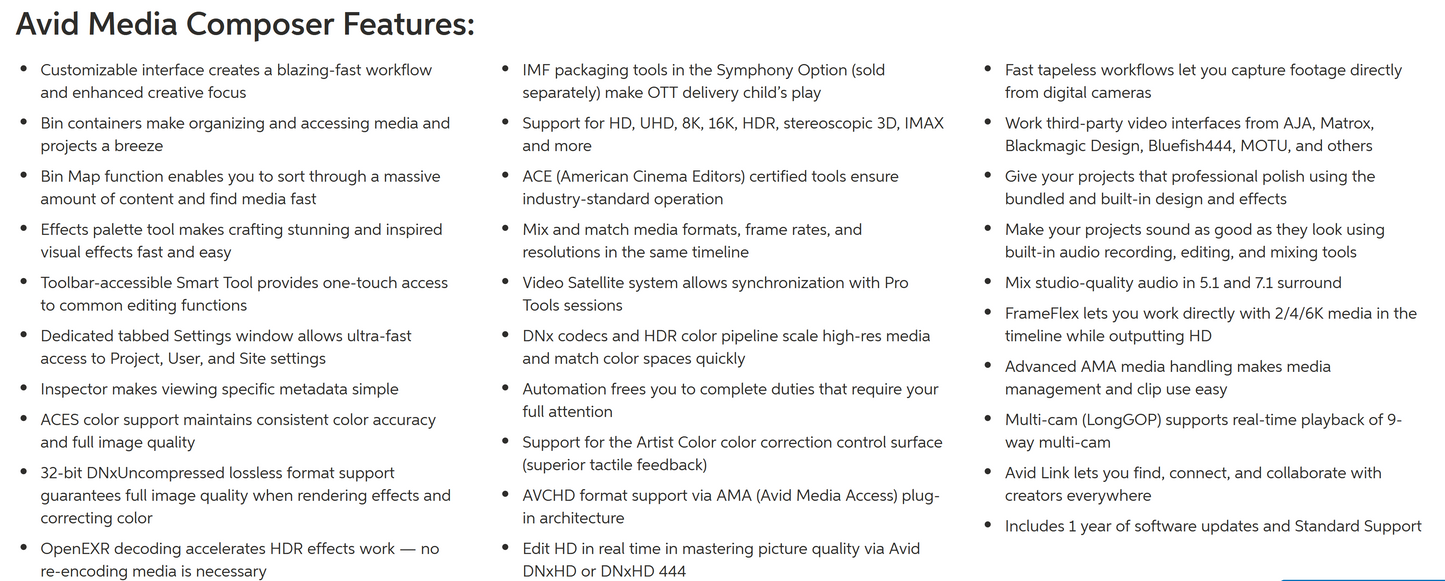 Avid Technology Media Composer 1-Year Subscription