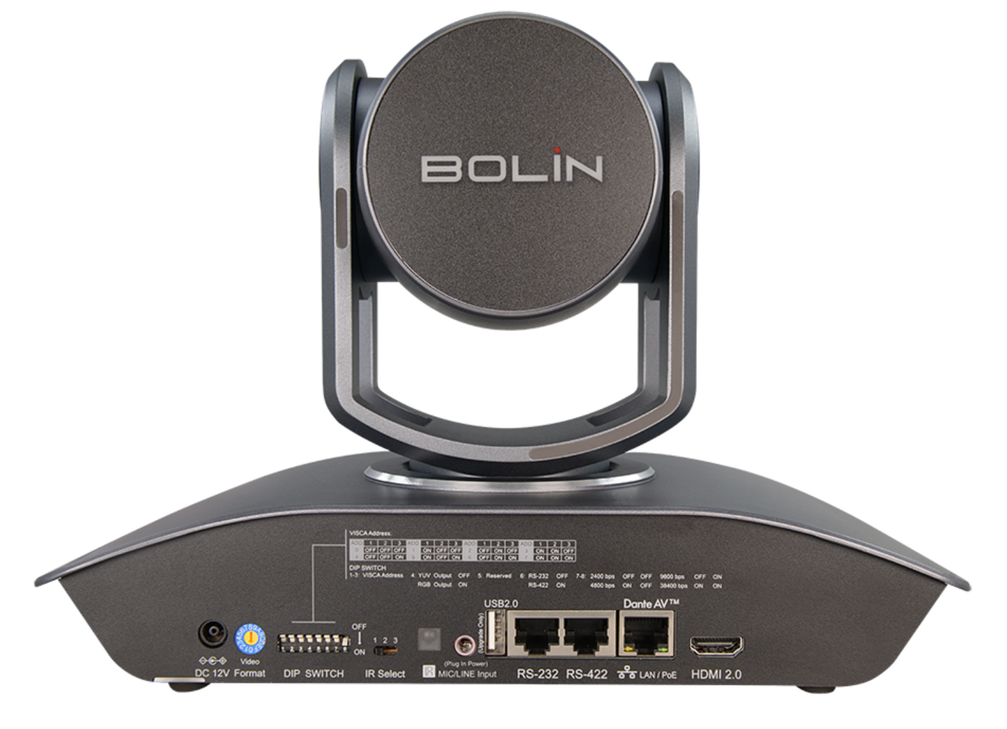 Bolin Technology D412 Dante AV 4K60 HDMI/IP PTZ Camera with 12x Optical Zoom