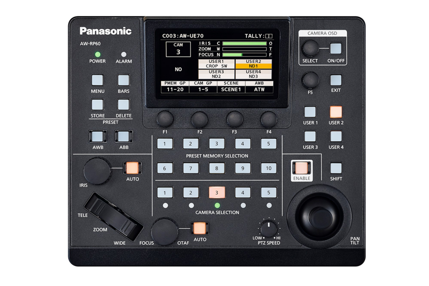 Panasonic AW-RP60GJ Compact Remote PTZ Camera Controller