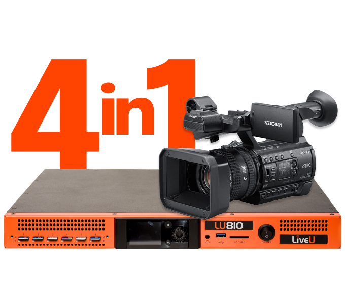 LiveU LU810 HEVC Multi Camera encoder with internal 5G modems