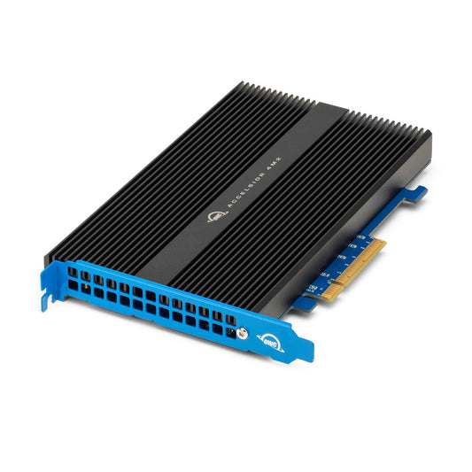 16.0TB OWC Accelsior 4M2 PCIe 3.0 NVMe M.2 SSD Storage Solution. OWC's fastest SSD ever with up to 6000MB/s speed for large format video editing, VR/AR/MR environments, extreme gaming, and other high bandwidth needs. Powered by SoftRAID.