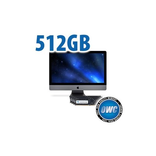 512GB (4x 128GB) OWC Brand PC21300 DDR4 ECC-R 2666MHz 288-pin LRDIMM memory upgrade kit for iMac Pro. Includes screen adhesive. **Requires Professional Installation**