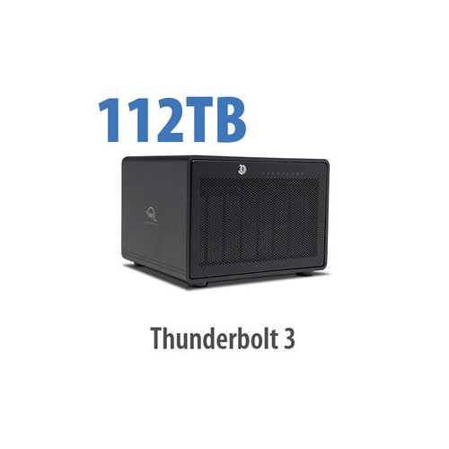 112.0TB OWC ThunderBay 8 Thunderbolt 3 RAID Enterprise Drive External Storage Solution. Powered by SoftRAID. RAID-5 Pre-configured. Includes Thunderbolt cable.