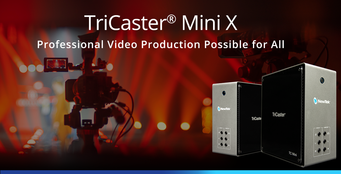 Vizrt (Newtek) TriCaster Mini X HDMI Bundle - Includes TriCaster Mini 4K Control Panel, and Mini Custom Travel Case