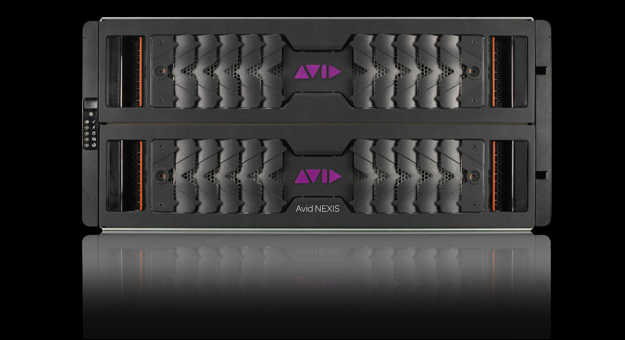Avid NEXIS | E5 400TB, Half populated 4x 100TB Media Packs, includes; two SSDs, two 10TB spare drives, two 220V PSU, 5 cooling modules, rack mount kit. ExpertPlus with Hardware Support