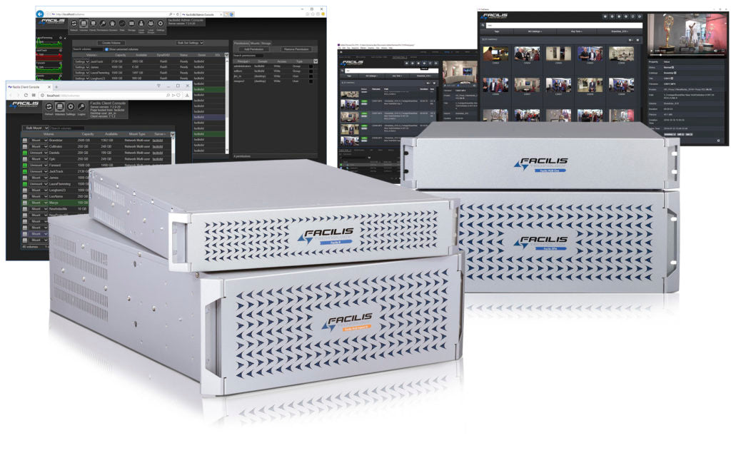 Facilis HUB 16 - 128TB  System with Unlimited Seats of FastTracker, Avid and Adobe Project Sharing & Web Console Management