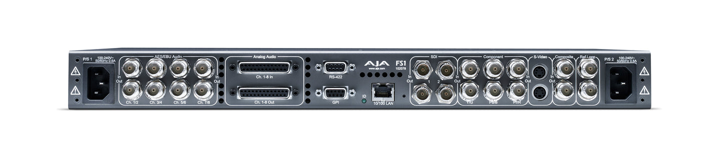 AJA FS1-R1 Universal HD/SD Audio/Video Frame Sync/Converter, 1RU