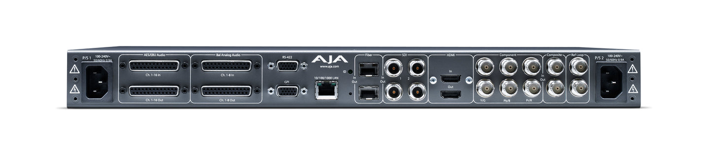 AJA FS2-R1 Dual Channel Universal 3G/HD/SD Audio/Video Frame Sync/Converter, 1RU