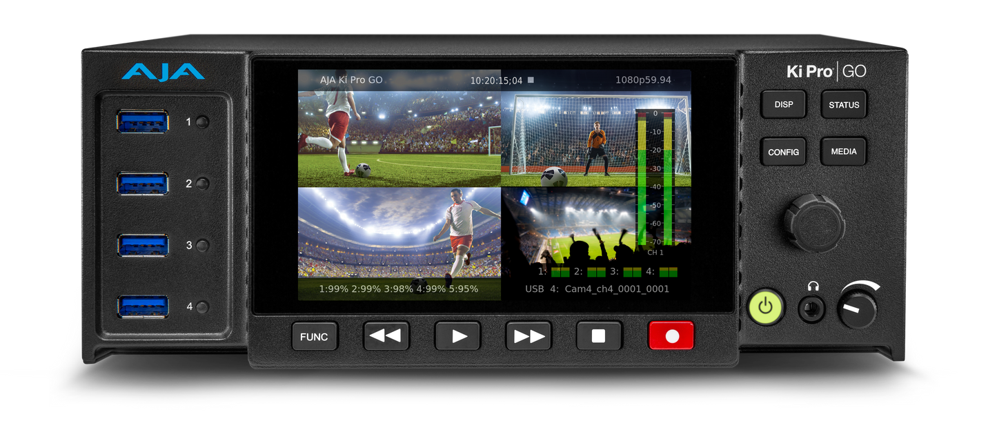 AJA KI-PRO-GO-R0 Ki Pro GO Multi-Channel HD H.264 USB 3.0 Recorder and Player